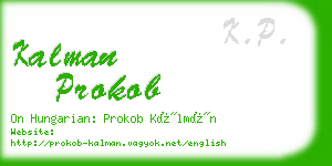 kalman prokob business card